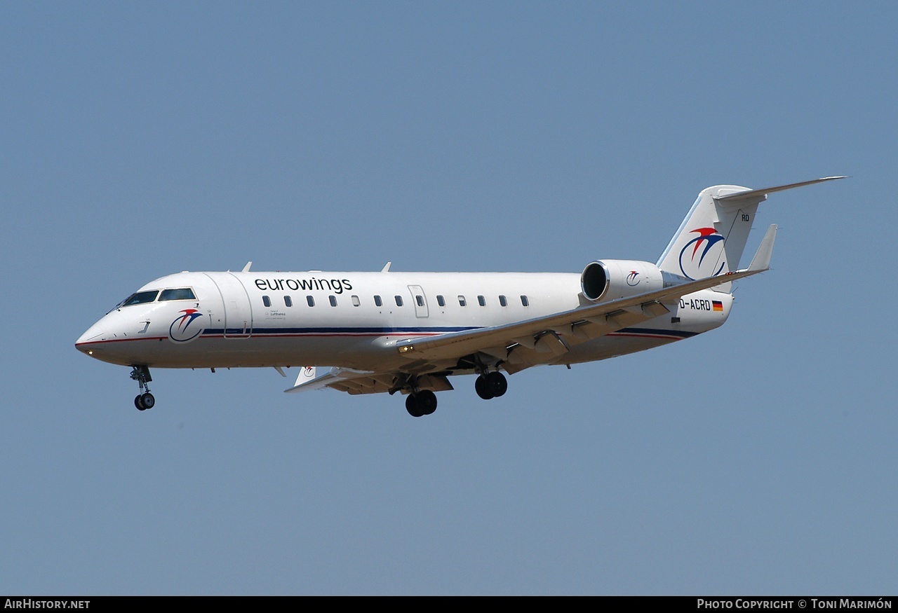 Aircraft Photo of D-ACRD | Bombardier CRJ-200ER (CL-600-2B19) | Eurowings | AirHistory.net #184379