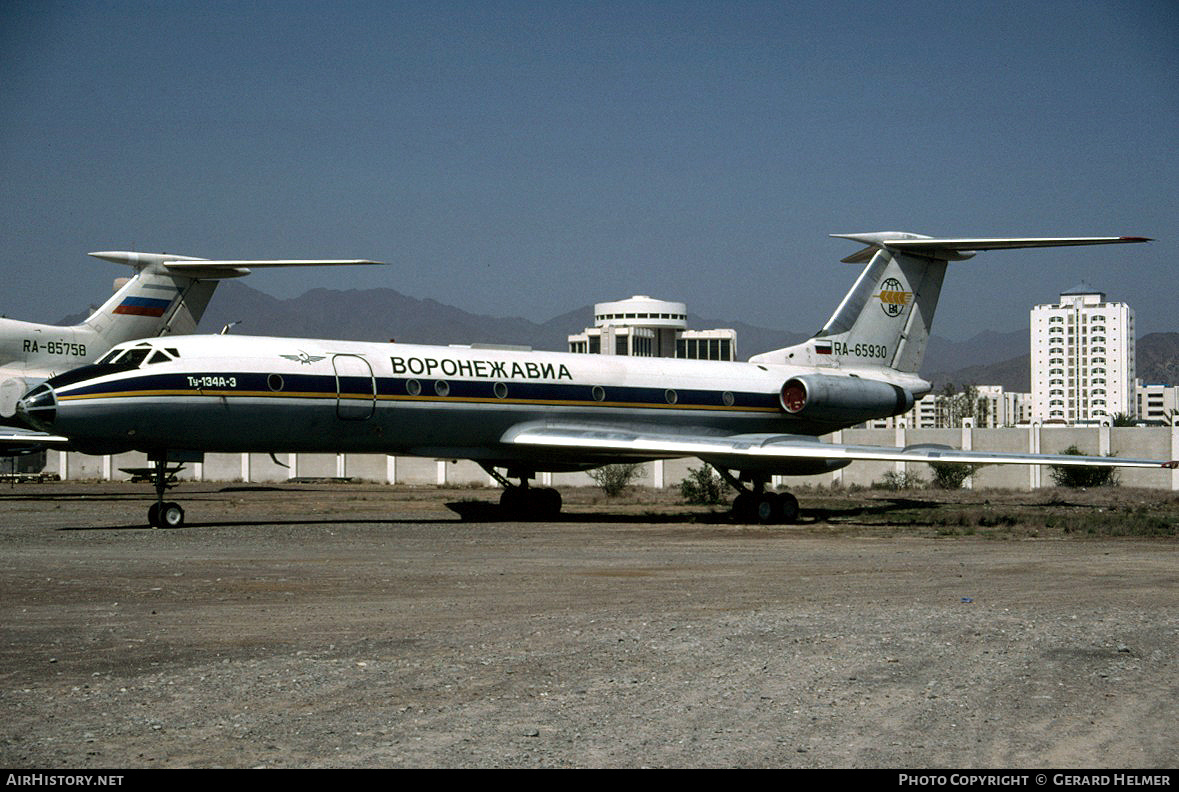 Aircraft Photo of RA-65930 | Tupolev Tu-134A-3 | Voronezh Avia | AirHistory.net #184580