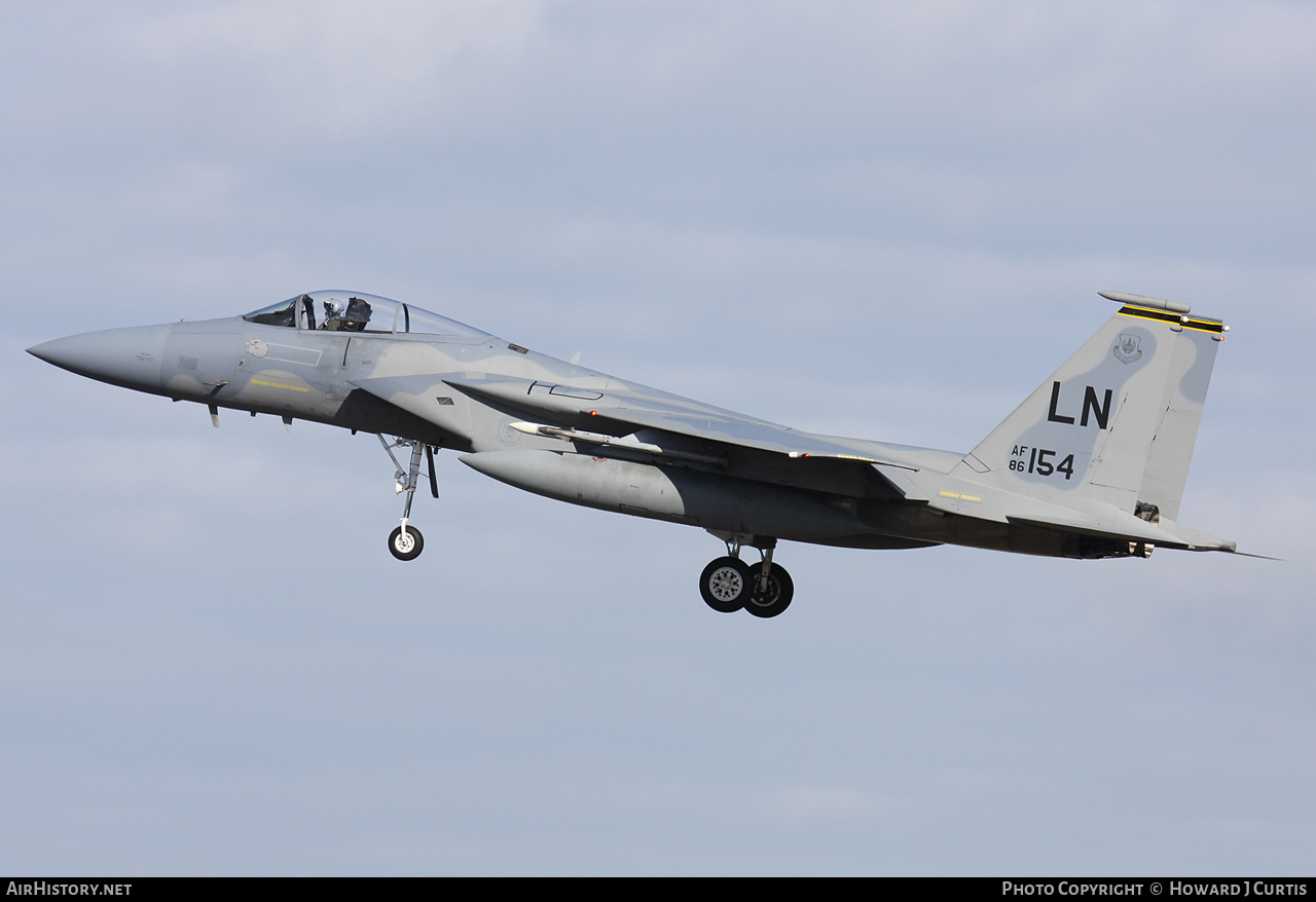 Aircraft Photo of 86-0154 / AF86-154 | McDonnell Douglas F-15C Eagle | USA - Air Force | AirHistory.net #184588