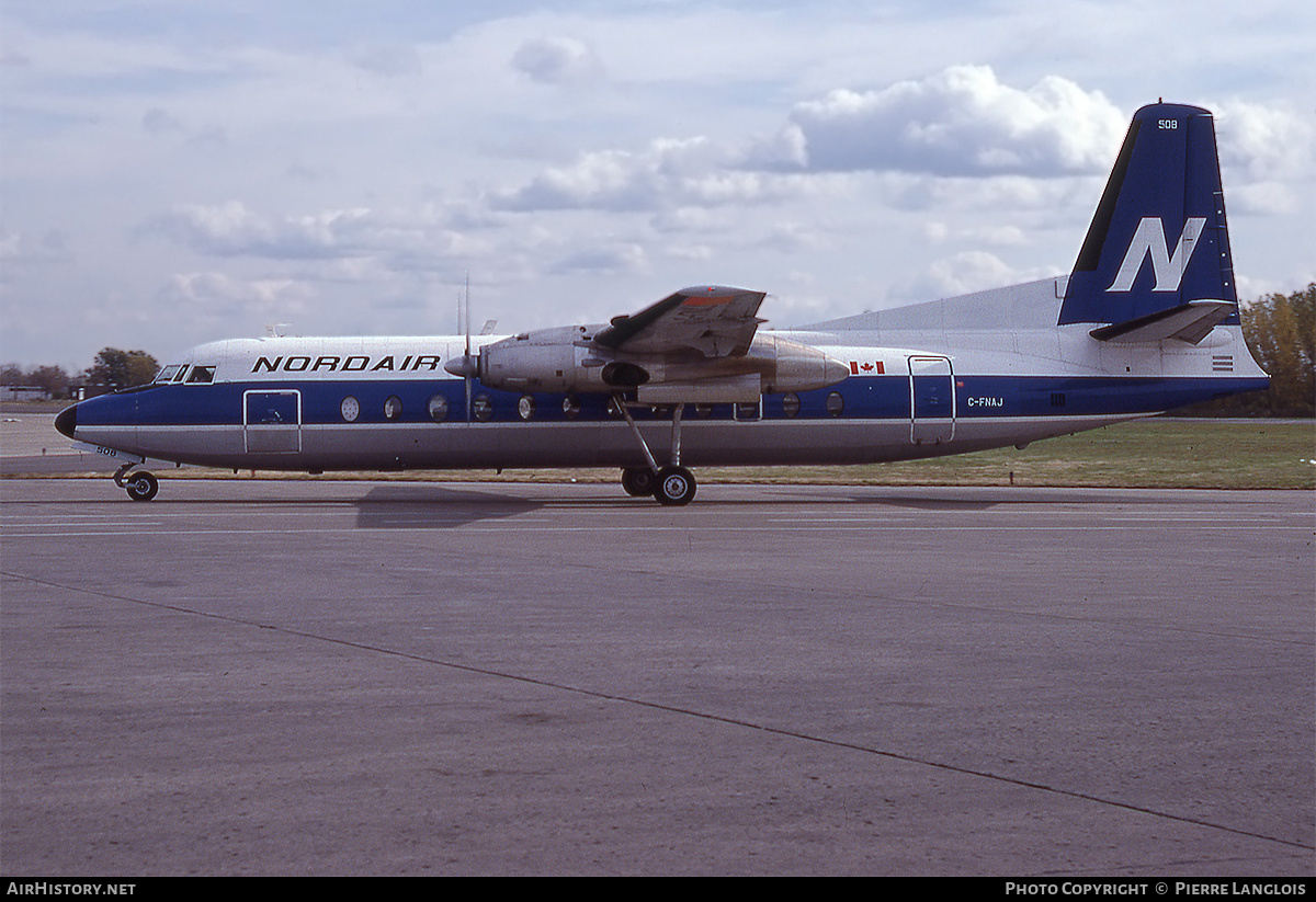 Aircraft Photo of C-FNAJ | Fairchild Hiller FH-227E | Nordair | AirHistory.net #184666