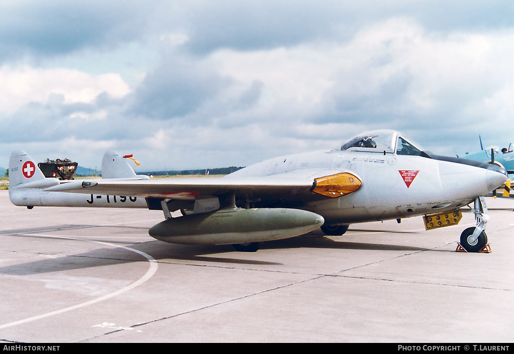 Aircraft Photo of J-1196 | De Havilland D.H. 100 Vampire FB6 | Switzerland - Air Force | AirHistory.net #184848