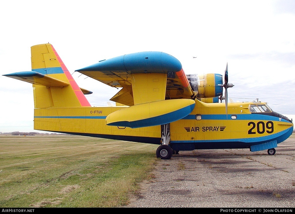 Aircraft Photo of C-FTUU | Canadair CL-215-I (CL-215-1A10) | Air Spray | AirHistory.net #184869