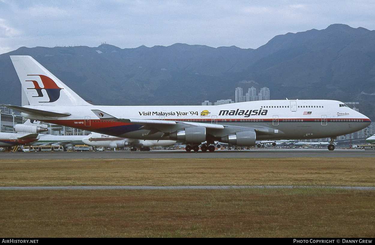 Aircraft Photo of 9M-MPD | Boeing 747-4H6 | Malaysia Airlines | AirHistory.net #184953