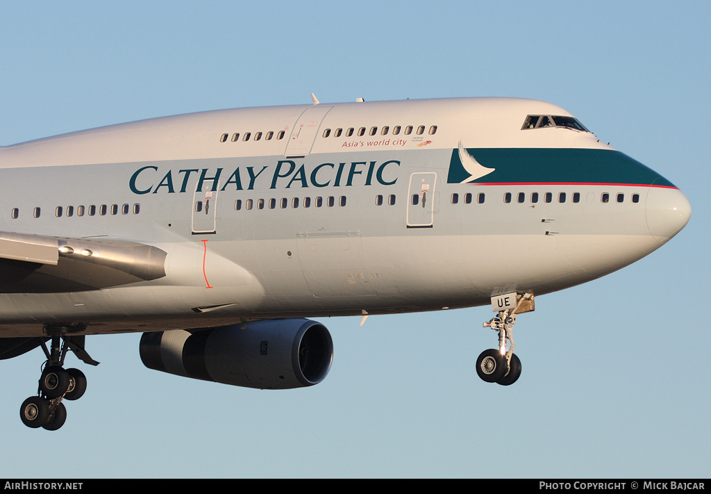 Aircraft Photo of B-HUE | Boeing 747-467 | Cathay Pacific Airways | AirHistory.net #184973