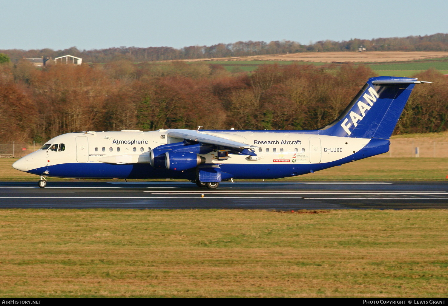 Aircraft Photo of G-LUXE | British Aerospace BAe-146-301/ARA | FAAM - Facility for Airborne Atmospheric Measurements | AirHistory.net #185016