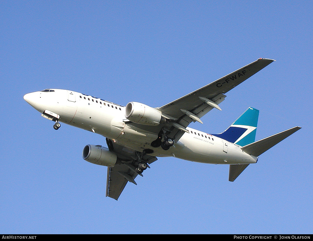 Aircraft Photo of C-FWAF | Boeing 737-7CT | WestJet | AirHistory.net #185211