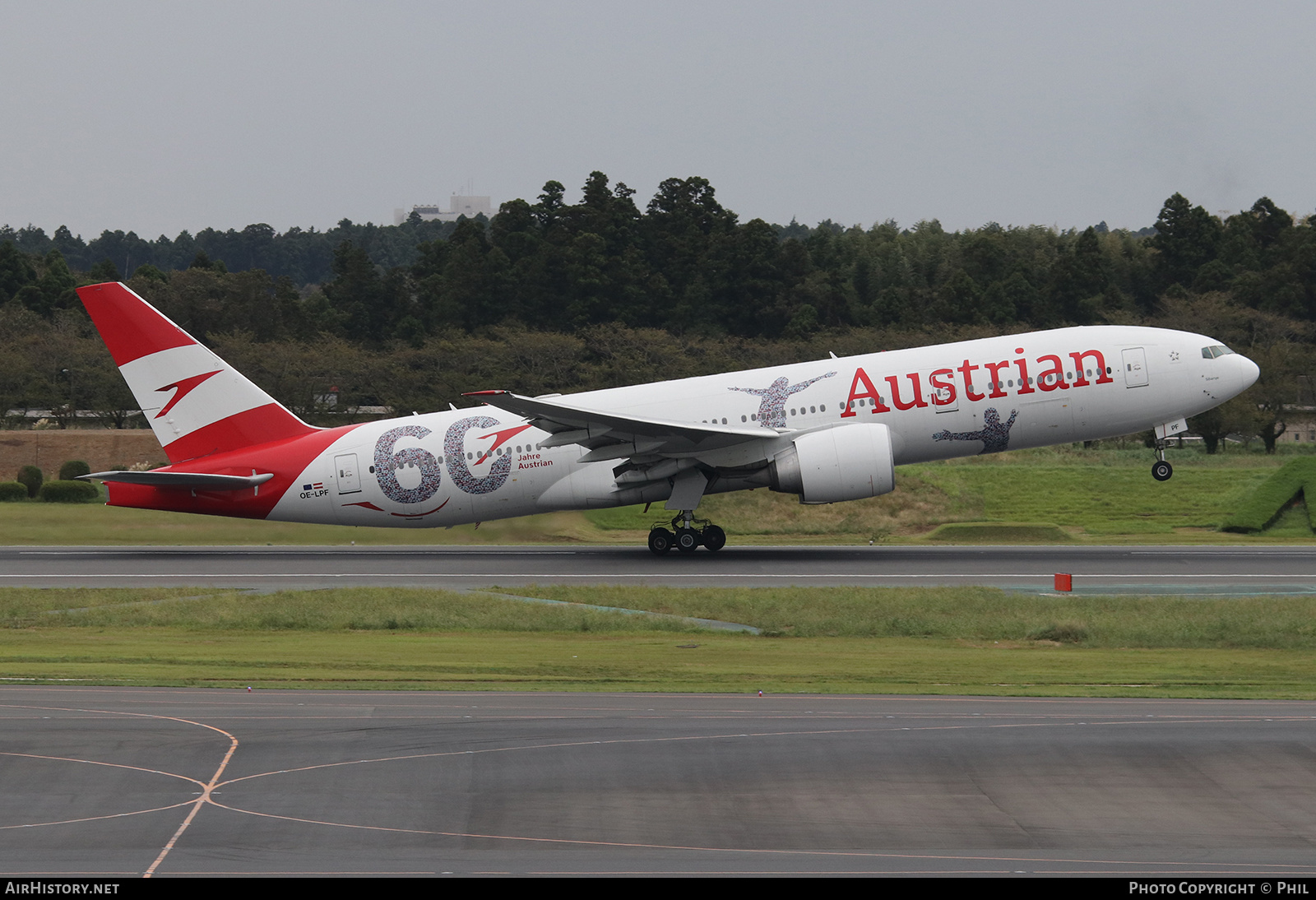 Aircraft Photo of OE-LPF | Boeing 777-2Q8/ER | Austrian Airlines | AirHistory.net #185295