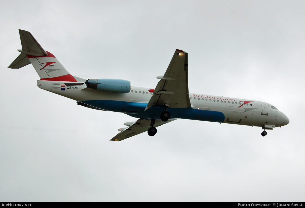 Aircraft Photo of OE-LVF | Fokker 100 (F28-0100) | Austrian Arrows | AirHistory.net #185312