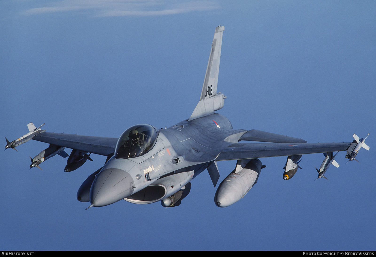 Aircraft Photo of J-018 | General Dynamics F-16A Fighting Falcon | Netherlands - Air Force | AirHistory.net #185413