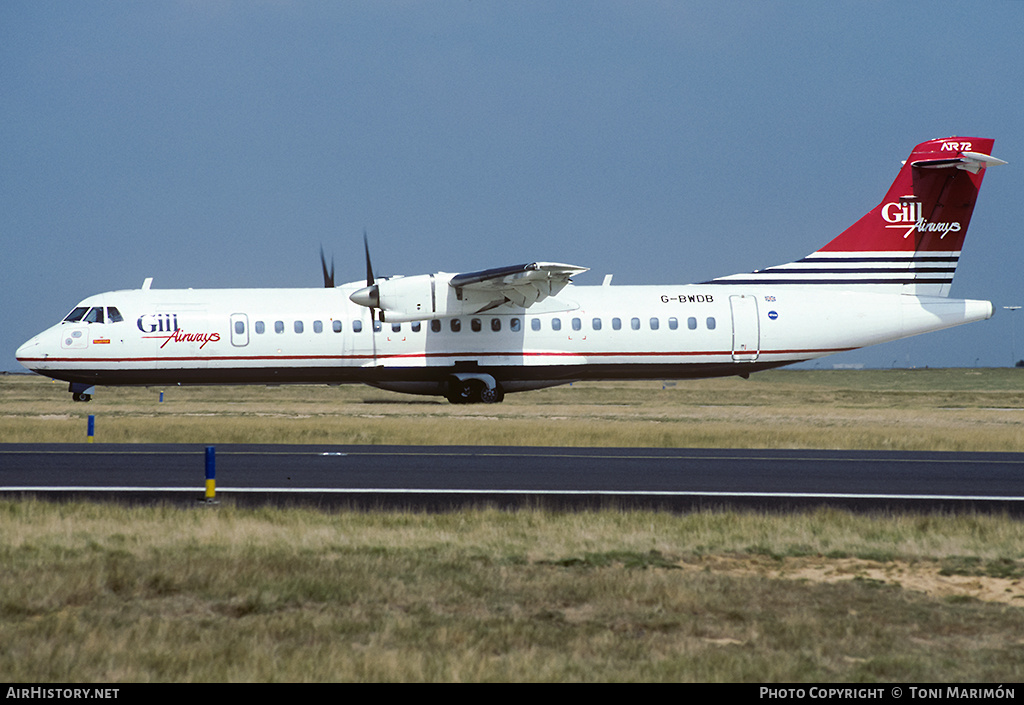 Aircraft Photo of G-BWDB | ATR ATR-72-202 | Gill Airways | AirHistory.net #185714