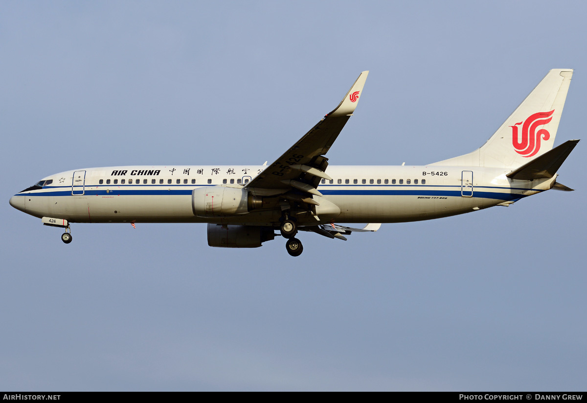 Aircraft Photo of B-5426 | Boeing 737-89L | Air China | AirHistory.net #185757