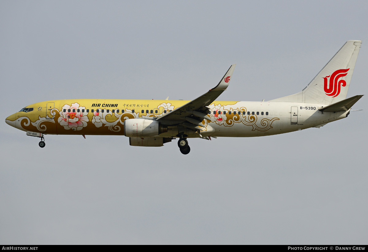 Aircraft Photo of B-5390 | Boeing 737-89L | Air China | AirHistory.net #185821