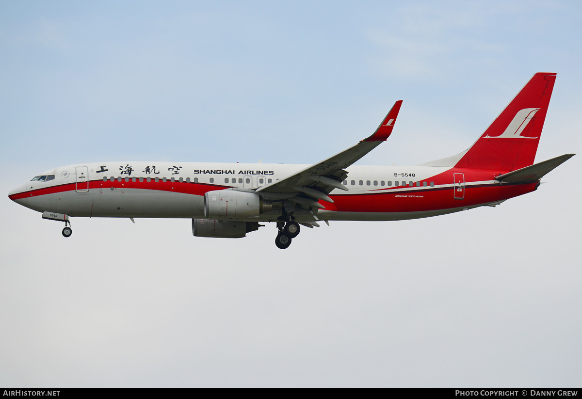 Aircraft Photo of B-5548 | Boeing 737-86N | Shanghai Airlines | AirHistory.net #185826