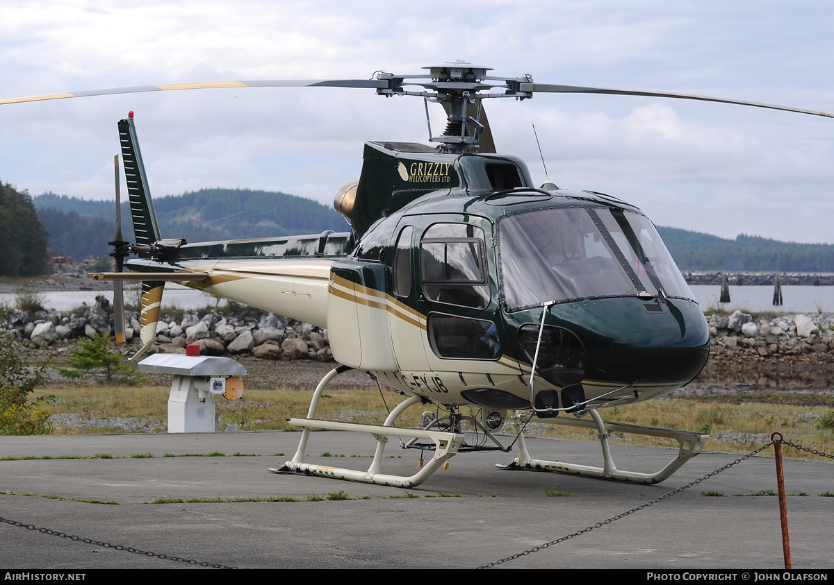 Aircraft Photo of C-FYJB | Eurocopter AS-350B-2 Ecureuil | Grizzly Helicopters | AirHistory.net #185865