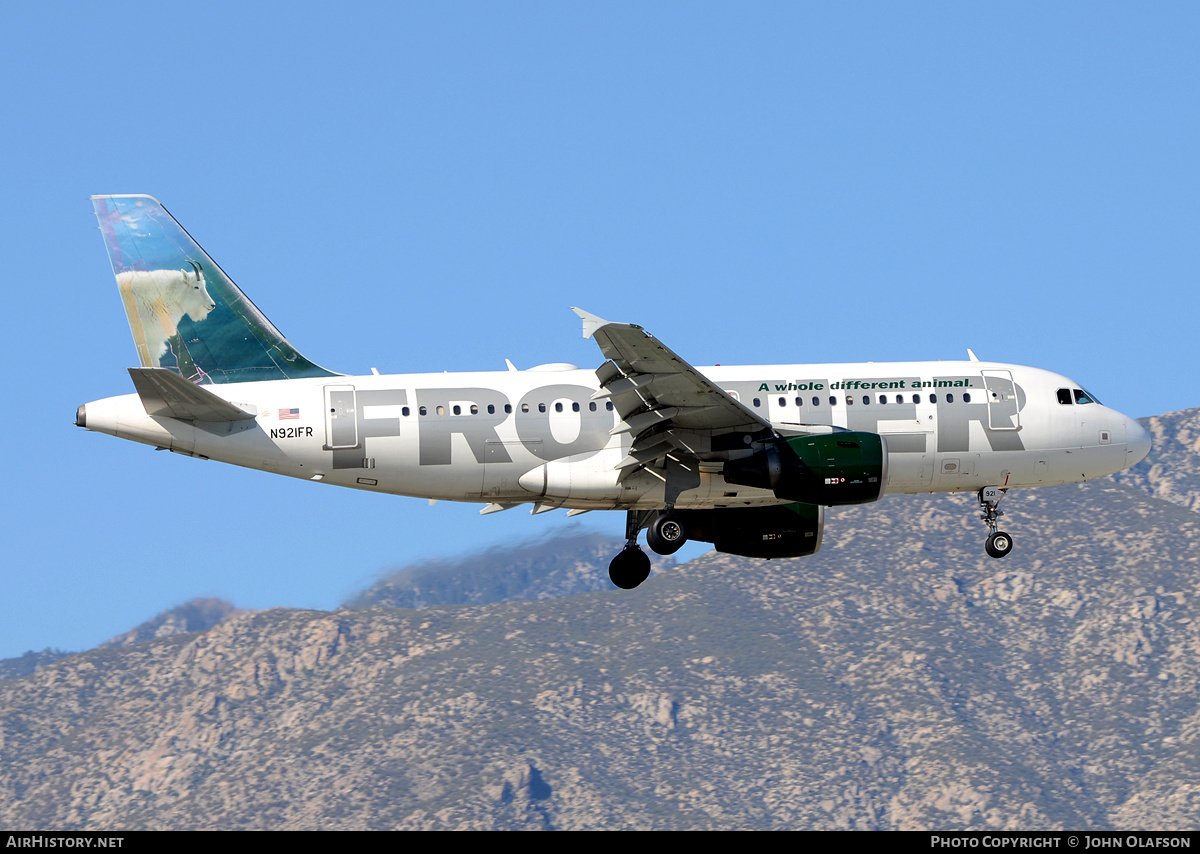 Aircraft Photo of N921FR | Airbus A319-111 | Frontier Airlines | AirHistory.net #185965