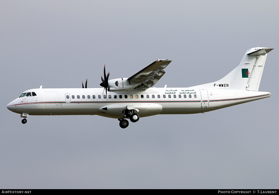 Aircraft Photo of F-WWER | ATR ATR-72-600 (ATR-72-212A) | Algeria - Air Force | AirHistory.net #185972