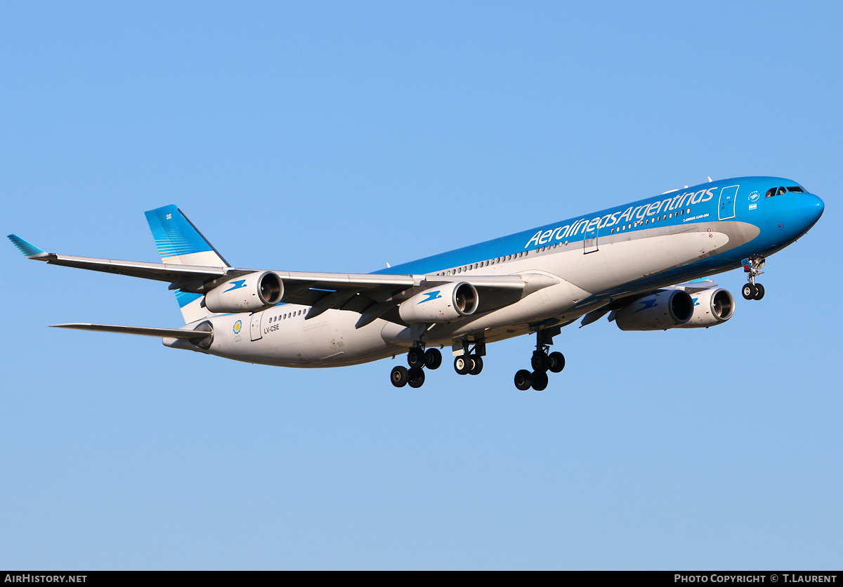 Aircraft Photo of LV-CSE | Airbus A340-313 | Aerolíneas Argentinas | AirHistory.net #186105
