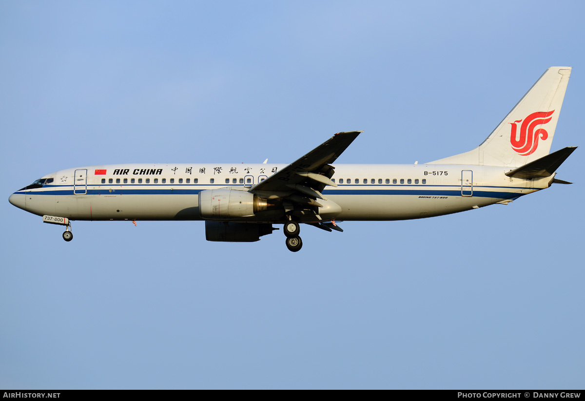 Aircraft Photo of B-5175 | Boeing 737-86N | Air China | AirHistory.net #186125