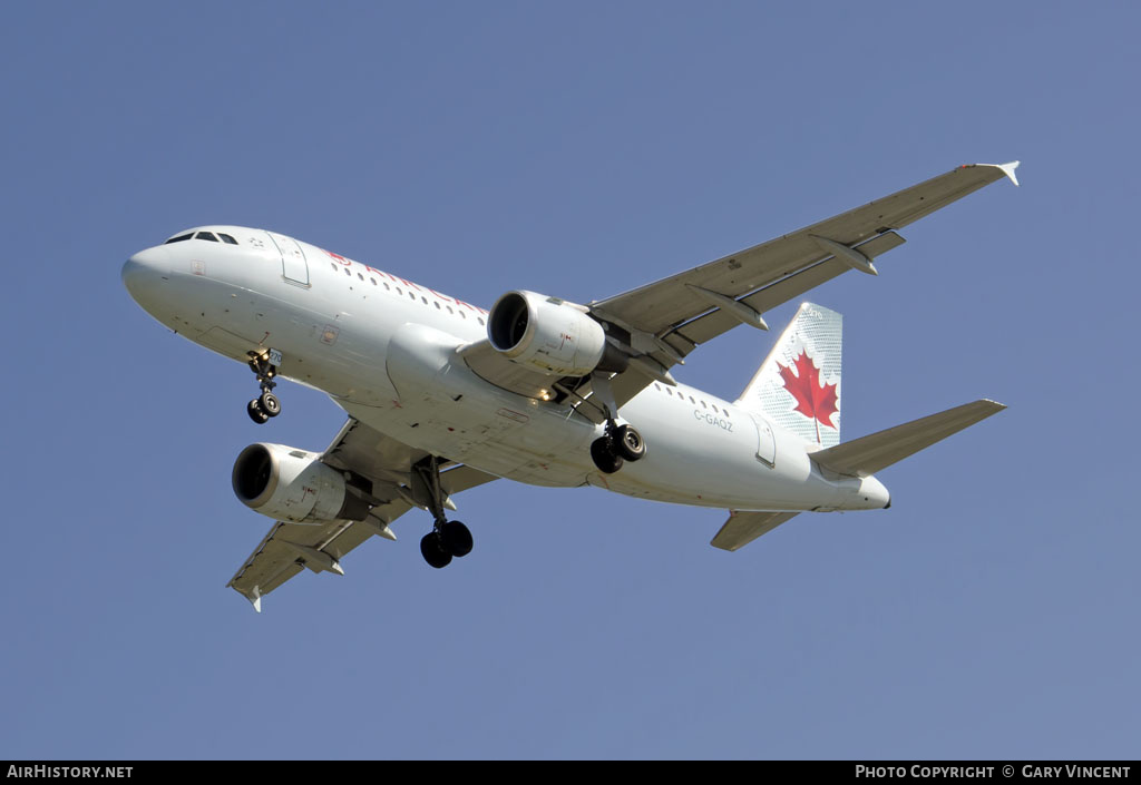 Aircraft Photo of C-GAQZ | Airbus A319-114 | Air Canada | AirHistory.net #186212