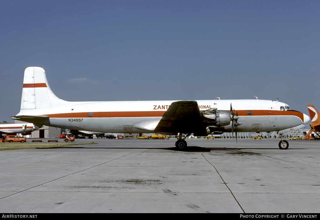 Aircraft Photo of N34957 | Douglas DC-6A | Zantop International Airlines | AirHistory.net #186235