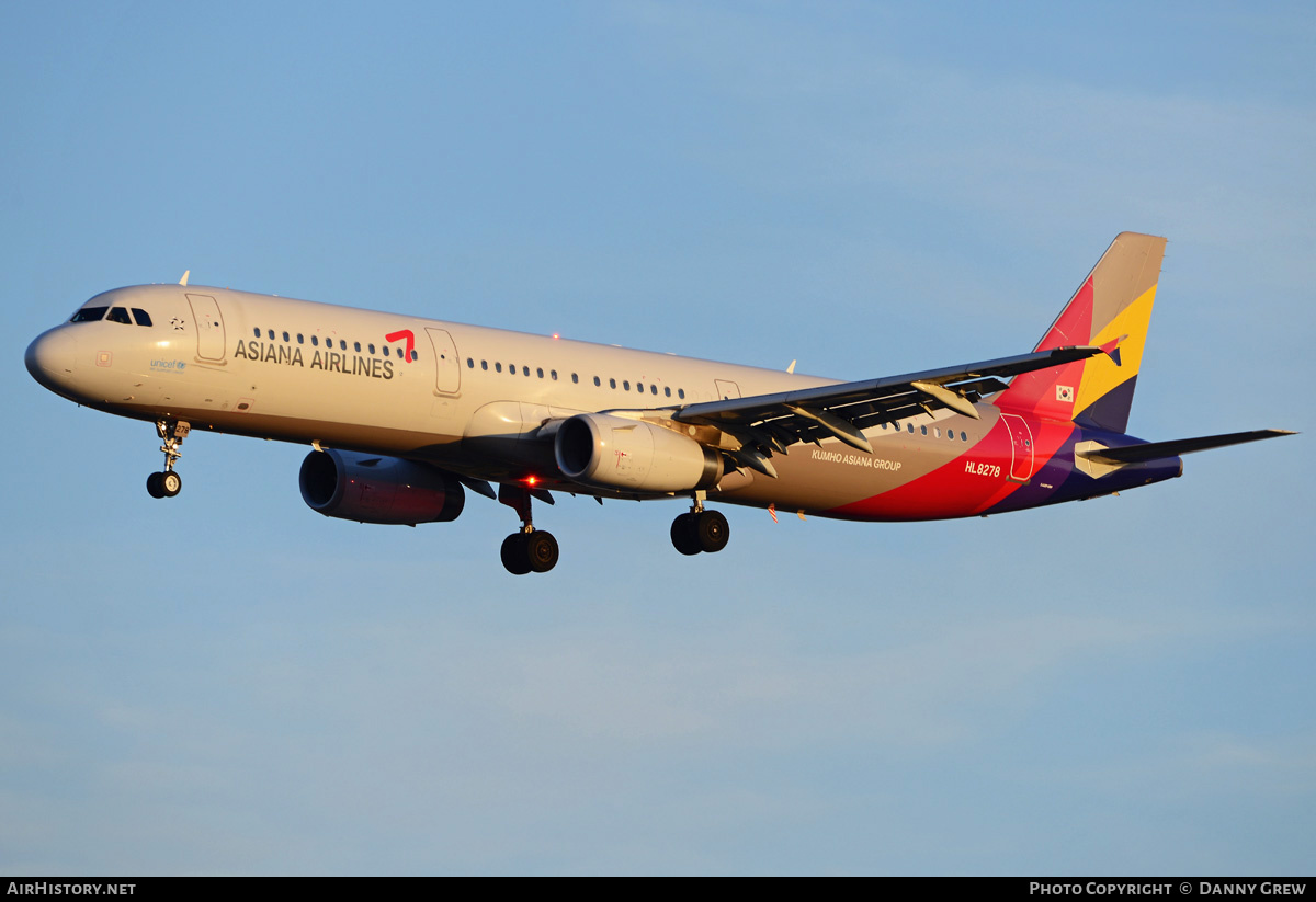 Aircraft Photo of HL8278 | Airbus A321-231 | Asiana Airlines | AirHistory.net #186296
