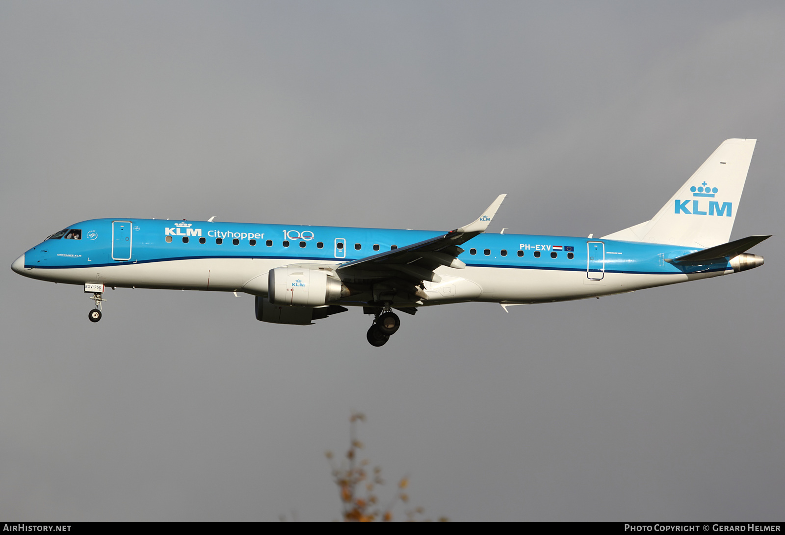 Aircraft Photo of PH-EXV | Embraer 190STD (ERJ-190-100STD) | KLM Cityhopper | AirHistory.net #186318