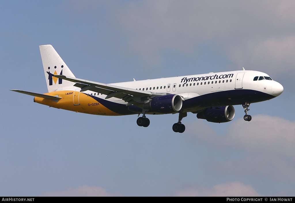 Aircraft Photo of G-OZBK | Airbus A320-214 | Monarch Airlines | AirHistory.net #186343