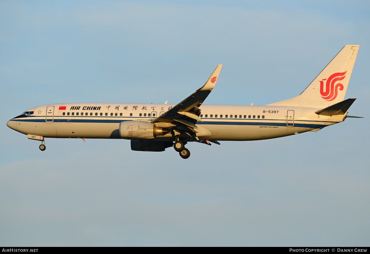 Aircraft Photo of B-5397 | Boeing 737-89L | Air China | AirHistory.net #186350