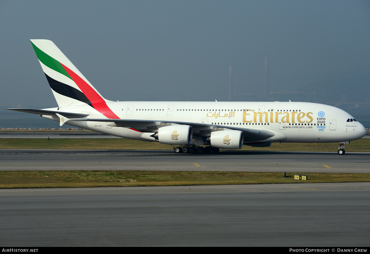 Aircraft Photo of A6-EEY | Airbus A380-861 | Emirates | AirHistory.net #186463