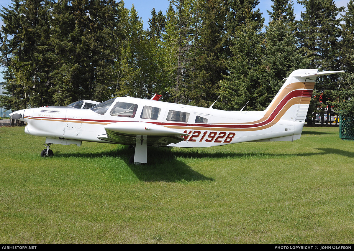 Aircraft Photo of N2192B | Piper PA-32RT-300T Turbo Lance II | AirHistory.net #186683