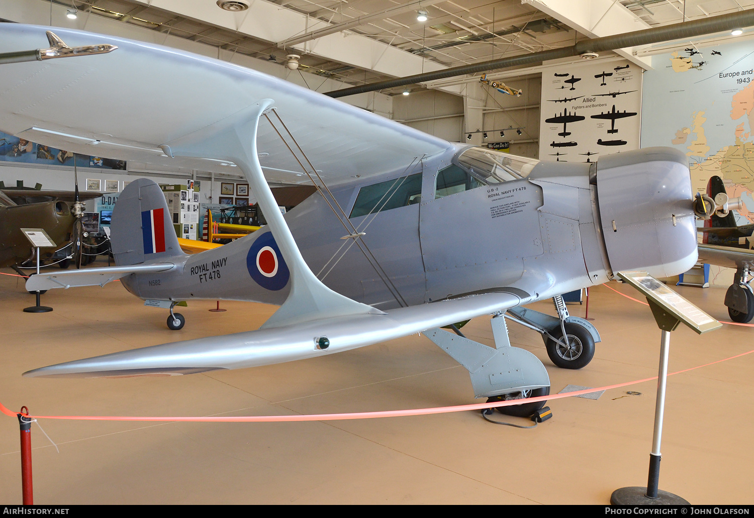 Aircraft Photo of N582 / FT478 | Beech D17S | UK - Navy | AirHistory.net #186693
