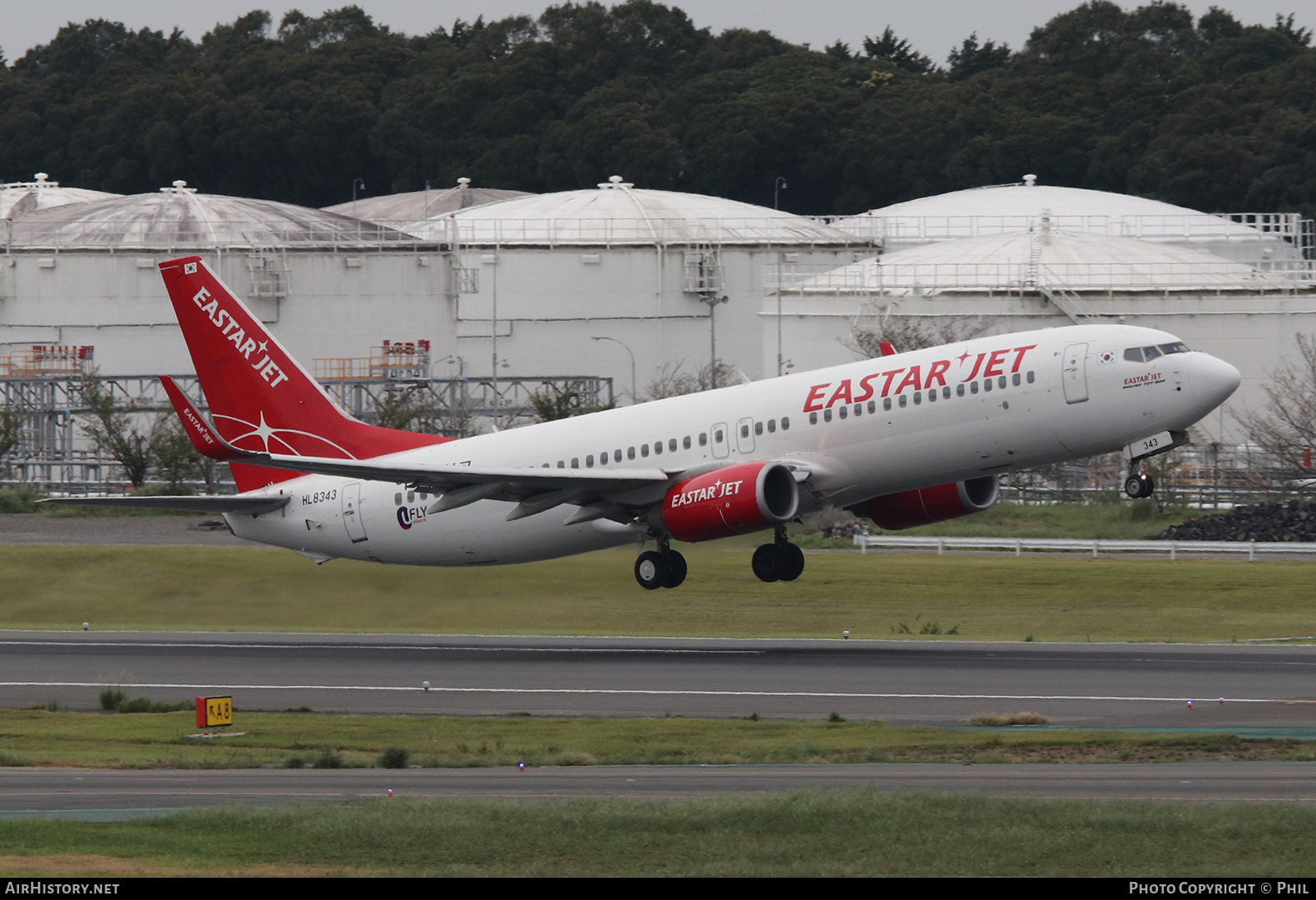 Aircraft Photo of HL8343 | Boeing 737-8KN | Eastar Jet | AirHistory.net #186697