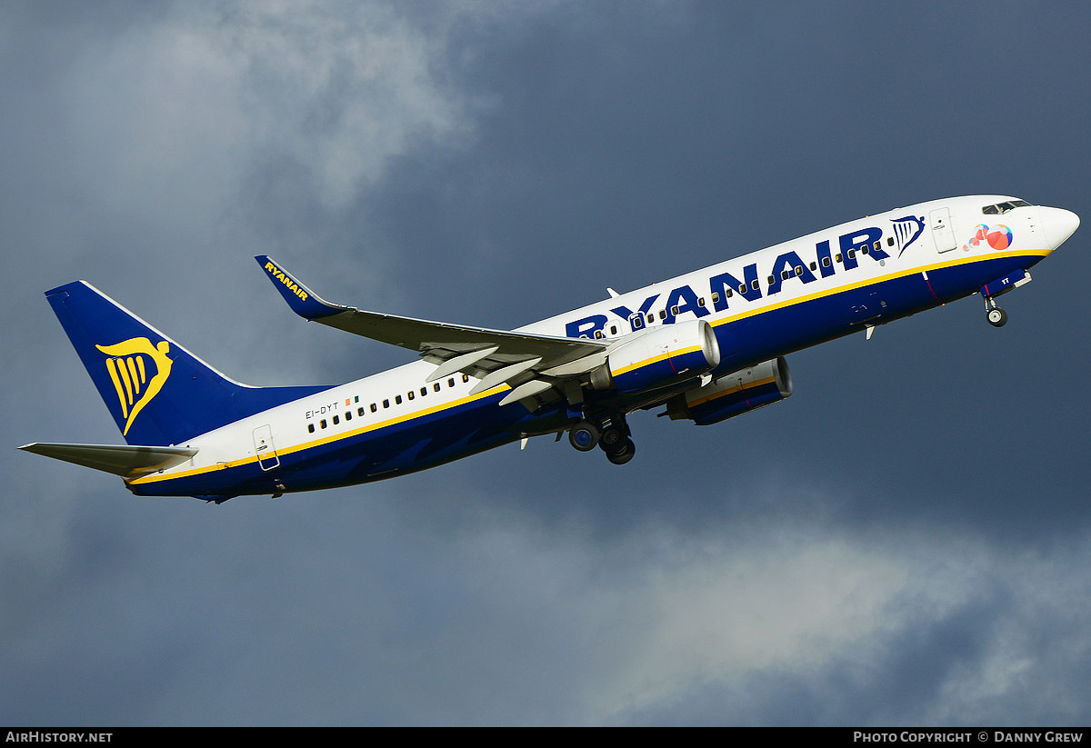 Aircraft Photo of EI-DYT | Boeing 737-8AS | Ryanair | AirHistory.net #186718