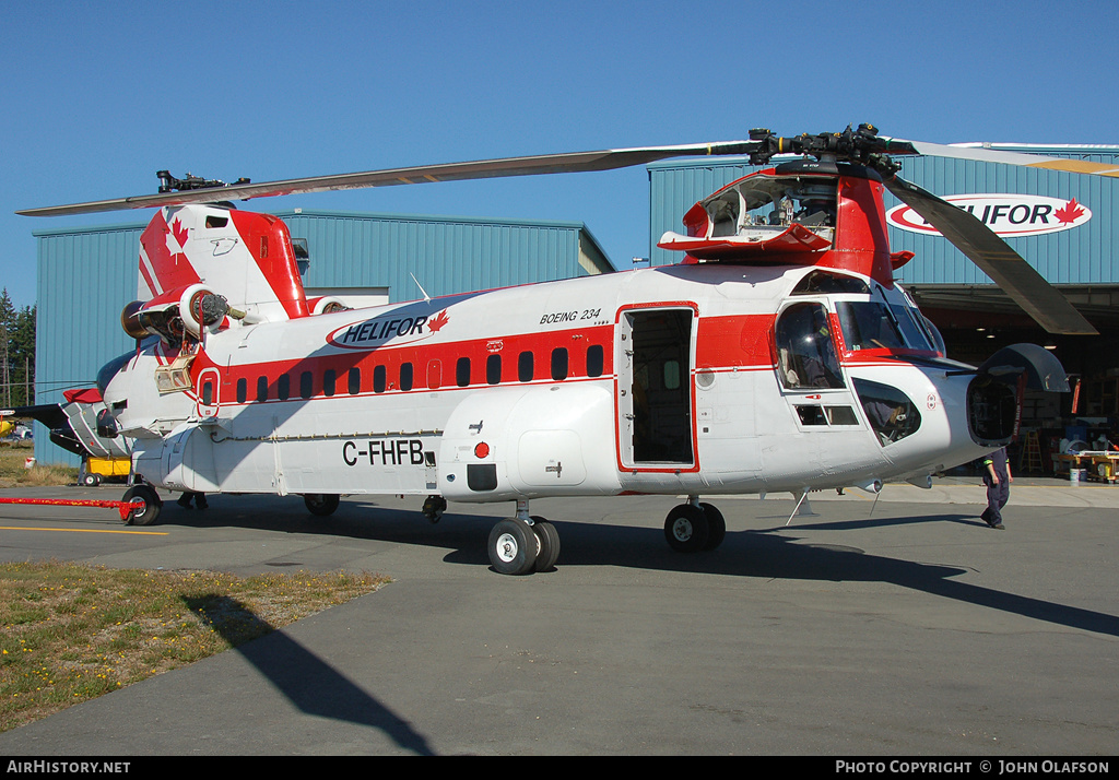 Aircraft Photo of C-FHFB | Boeing Vertol 234UT | Helifor | AirHistory.net #186807