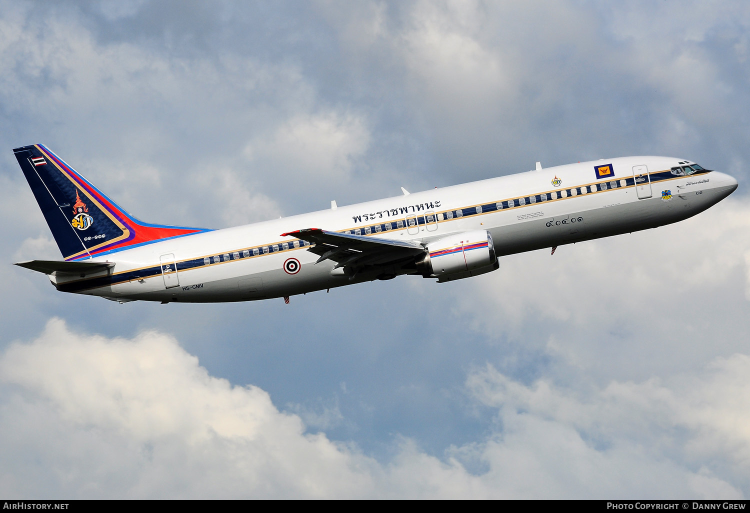 Aircraft Photo of B.L.11KH.MVK 01/38 / HS-CMV / 11-111 | Boeing 737-4Z6 | Thailand - Air Force | AirHistory.net #186824