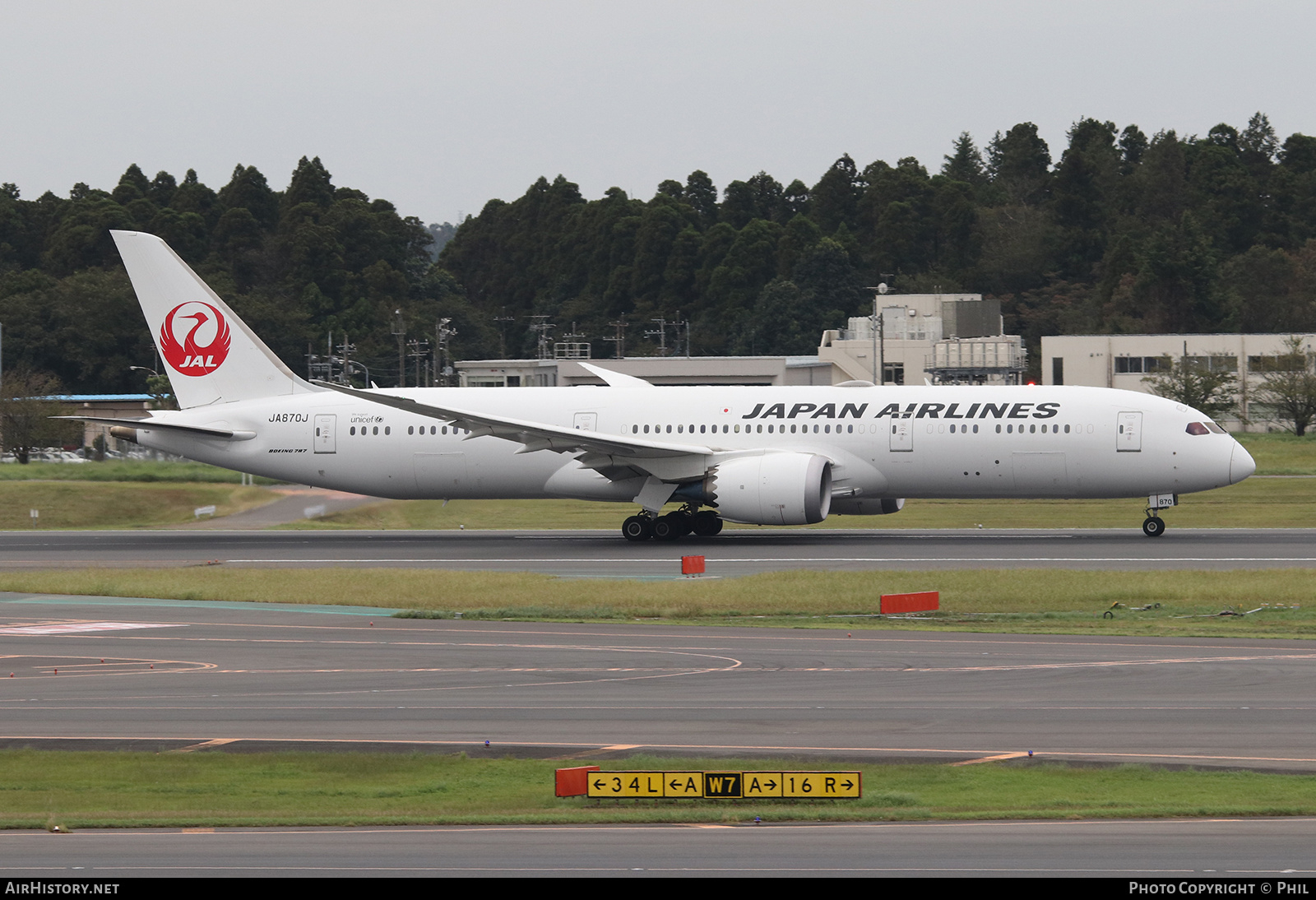 Aircraft Photo of JA870J | Boeing 787-9 Dreamliner | Japan Airlines - JAL | AirHistory.net #186901