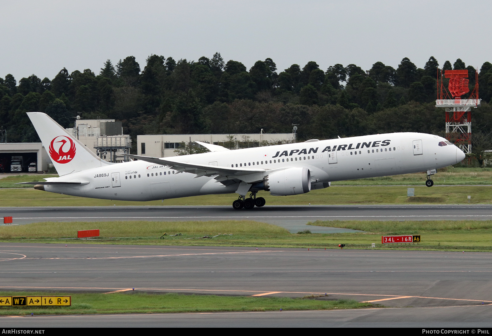 Aircraft Photo of JA869J | Boeing 787-9 Dreamliner | Japan Airlines - JAL | AirHistory.net #186916