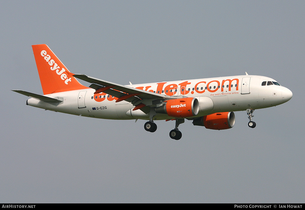 Aircraft Photo of G-EZIG | Airbus A319-111 | EasyJet | AirHistory.net #186947