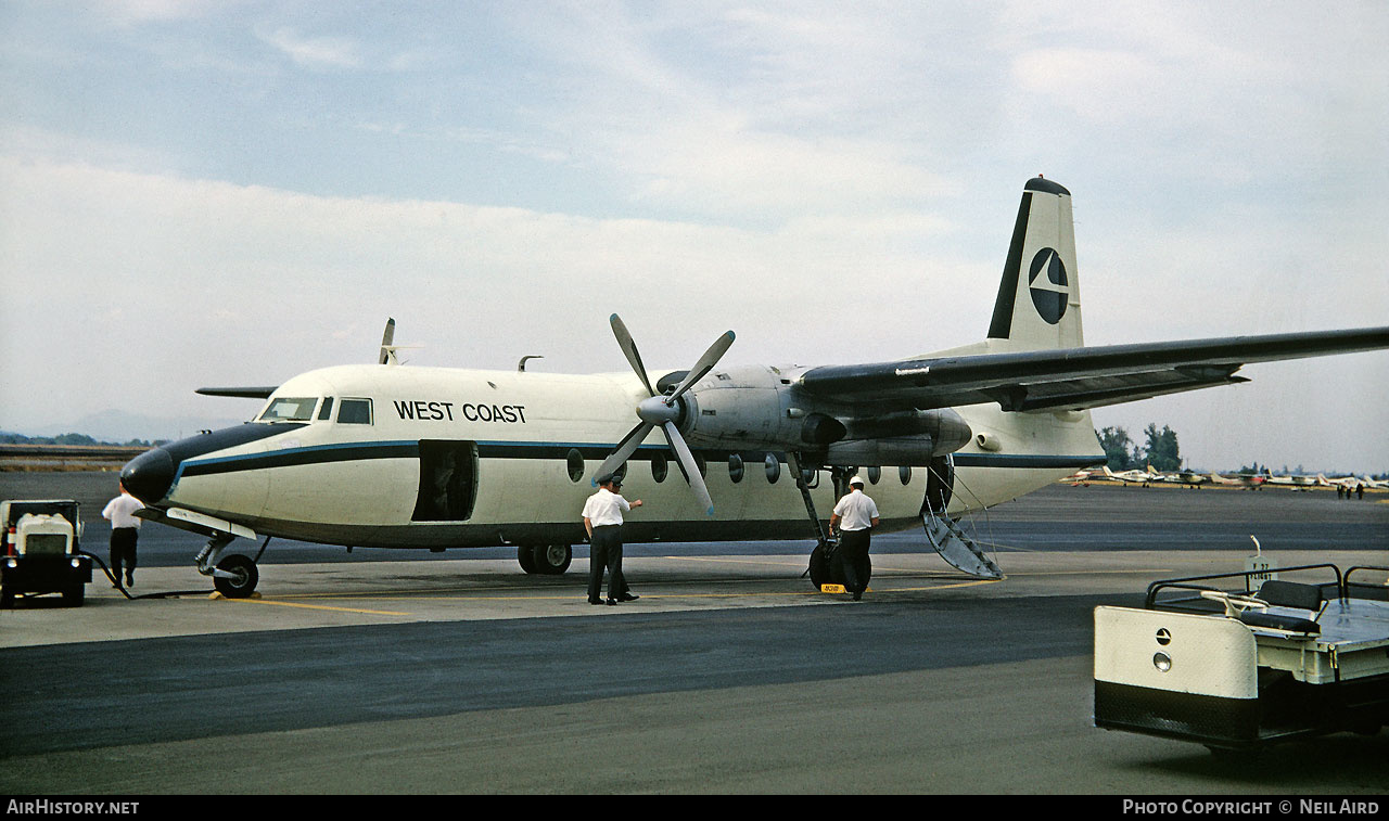 Aircraft Photo of N2704 | Fairchild F-27 | West Coast Airlines | AirHistory.net #187018