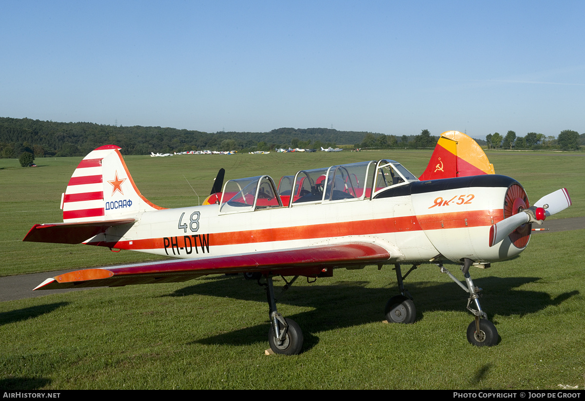 Aircraft Photo of PH-DTW | Yakovlev Yak-52 | Soviet Union - DOSAAF | AirHistory.net #187022