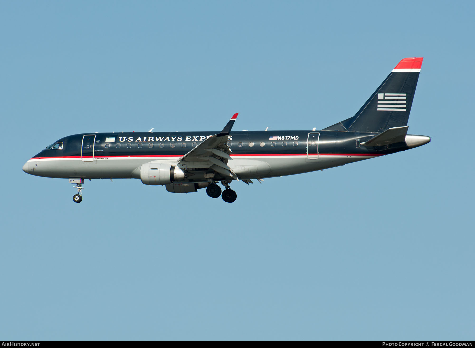 Aircraft Photo of N817MD | Embraer 170SU (ERJ-170-100SU) | US Airways Express | AirHistory.net #187050