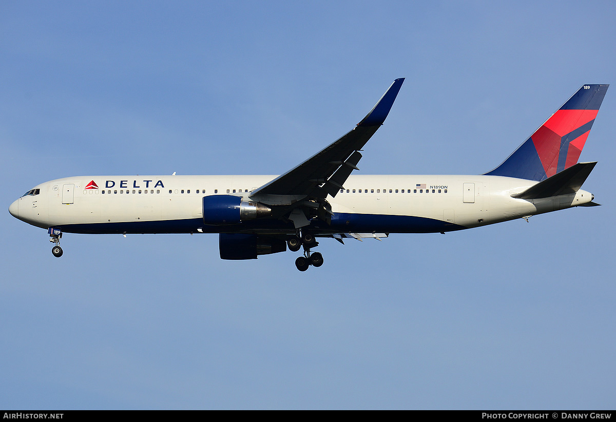 Aircraft Photo of N189DN | Boeing 767-332/ER | Delta Air Lines | AirHistory.net #187069