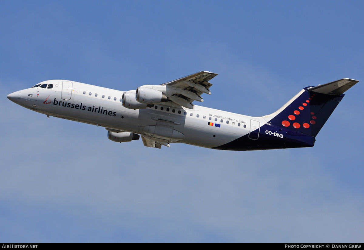 Aircraft Photo of OO-DWB | British Aerospace Avro 146-RJ100 | Brussels Airlines | AirHistory.net #187085