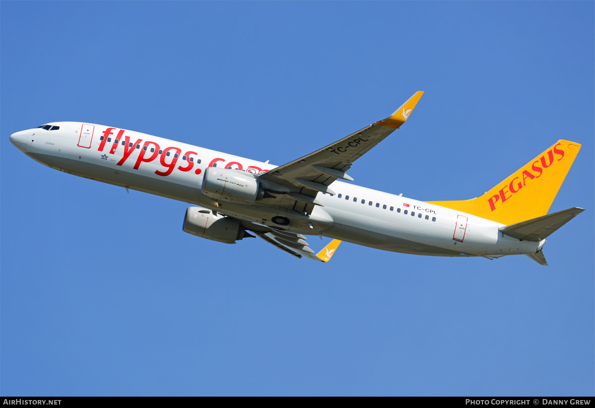 Aircraft Photo of TC-CPL | Boeing 737-82R | Pegasus Airlines | AirHistory.net #187097