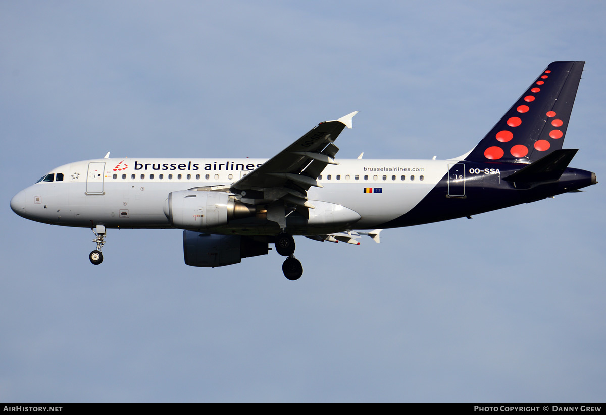 Aircraft Photo of OO-SSA | Airbus A319-111 | Brussels Airlines | AirHistory.net #187112