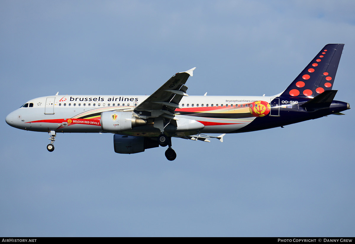 Aircraft Photo of OO-SND | Airbus A320-214 | Brussels Airlines | AirHistory.net #187238