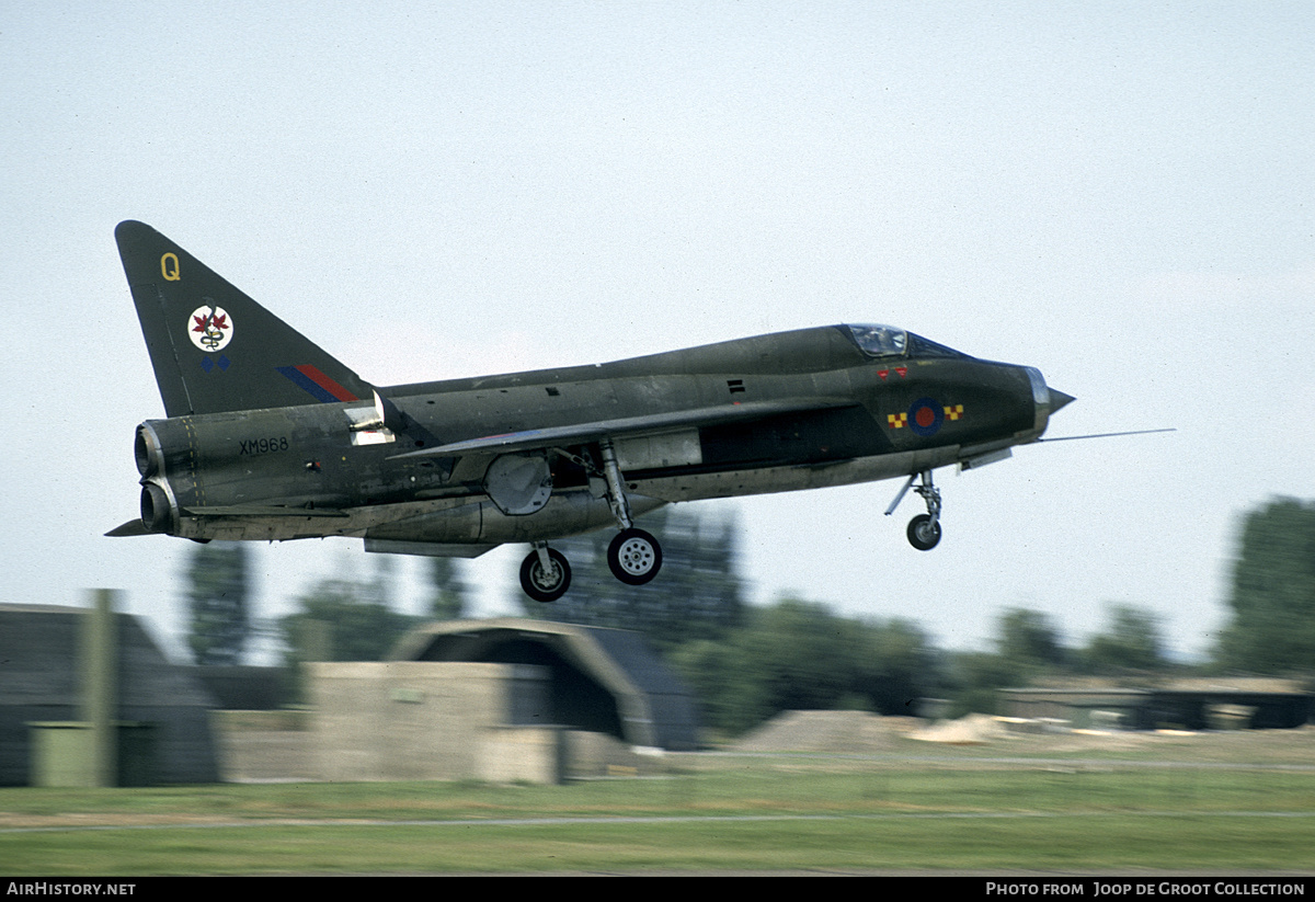 Aircraft Photo of XM968 | English Electric Lightning T4 | UK - Air Force | AirHistory.net #187242
