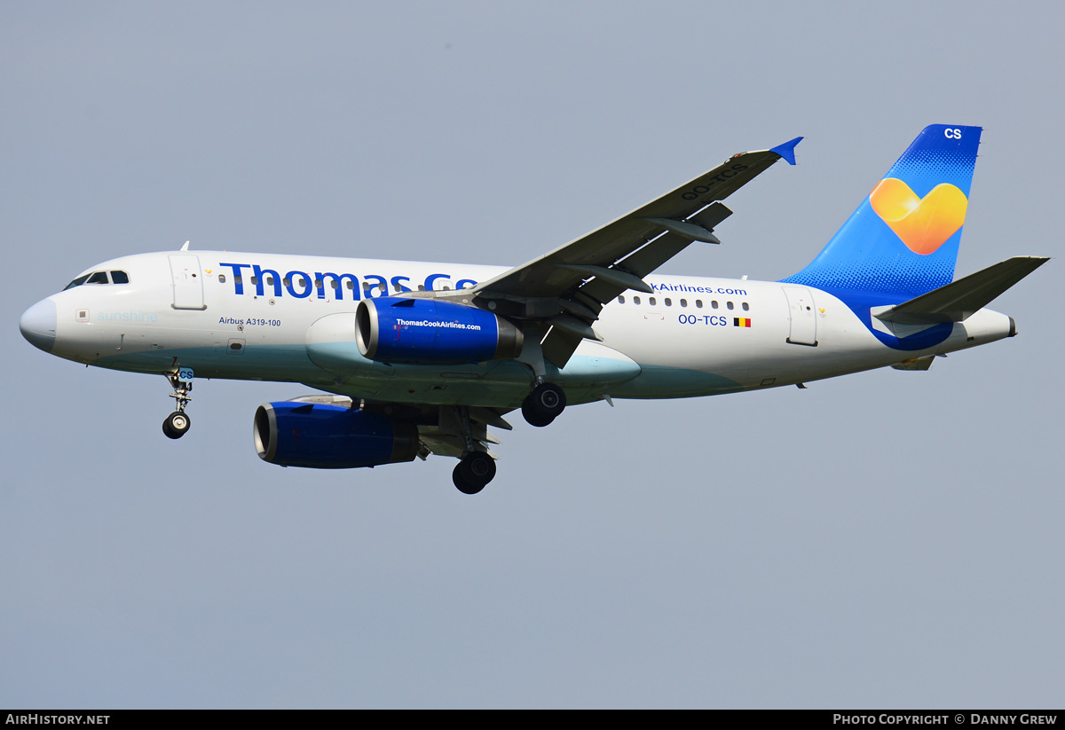 Aircraft Photo of OO-TCS | Airbus A319-132 | Thomas Cook Airlines | AirHistory.net #187339
