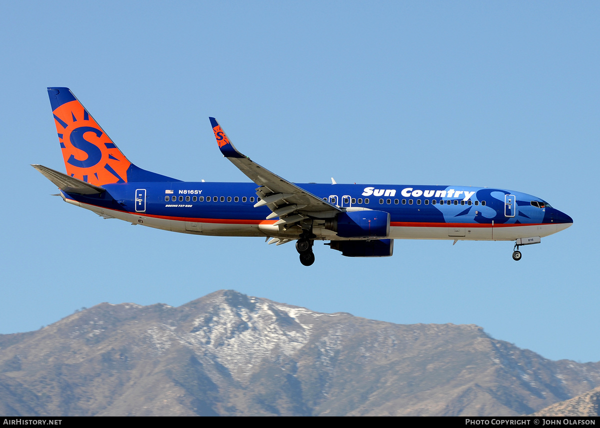 Aircraft Photo of N816SY | Boeing 737-8Q8 | Sun Country Airlines | AirHistory.net #187537