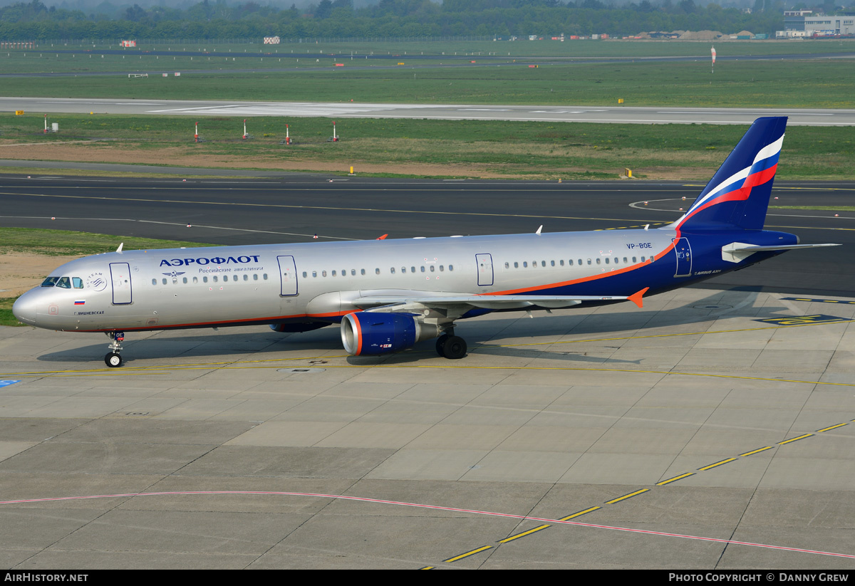 Aircraft Photo of VP-BOE | Airbus A321-211 | Aeroflot - Russian Airlines | AirHistory.net #187627